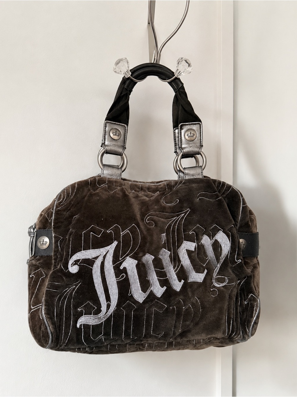 Juicy Couture Brown Velour Y2K Handbag